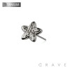 IMPLANT GRADE TITANIUM SAKURA FLOWER THREADLESS (PUSH IN) THREADLESS (PUSH IN) TOP PART ONLY